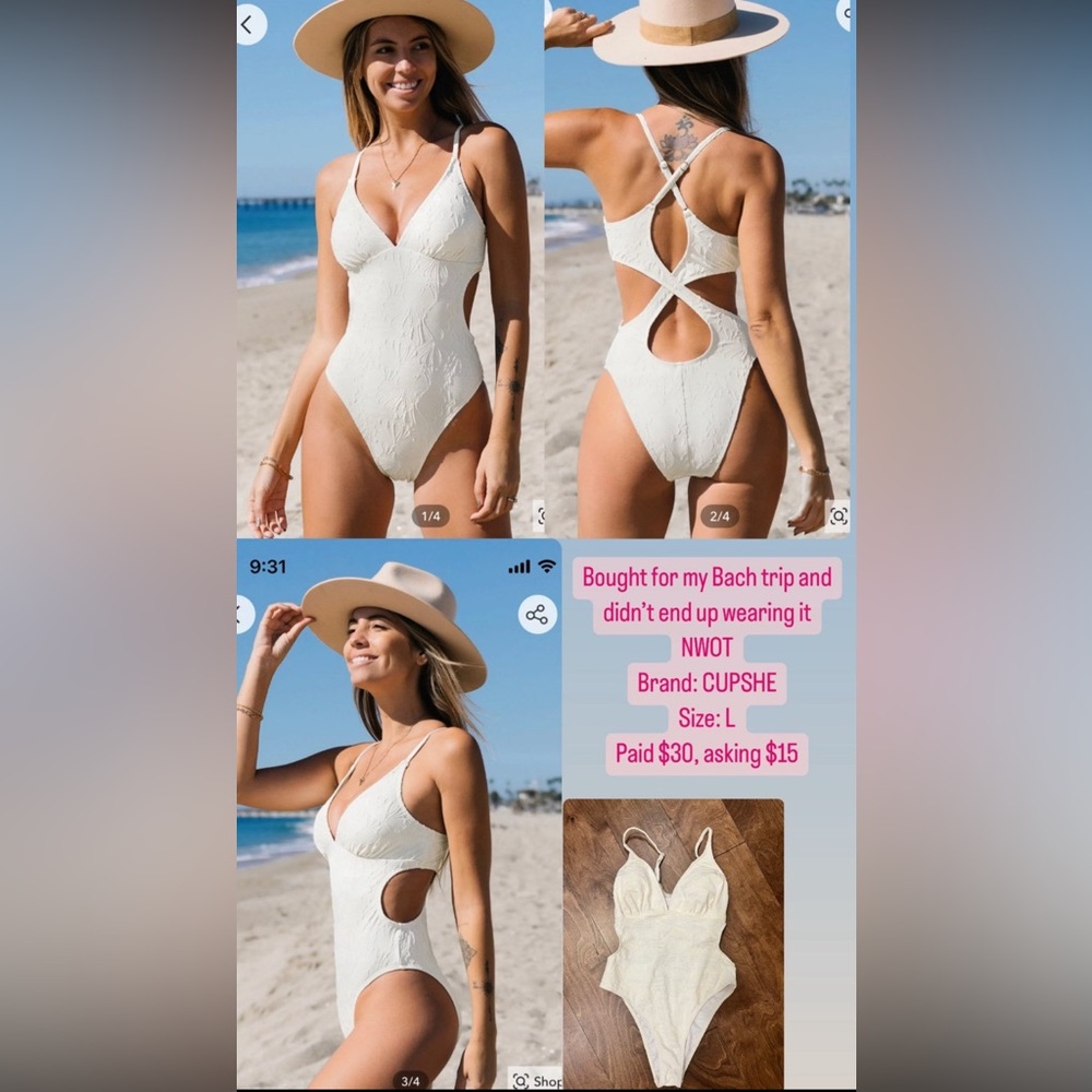 CUPSHE Swimsuit Size L NWOT